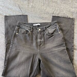 Zara High Waisted Black Jeans Size 6